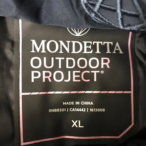 MONDETTA OUTDOOR PROJECT ~ WOMENS XL ~ NAVY BLUE DOWN HOODED PARKA COAT JACKET - Picture 8 of 8